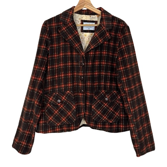 Vintage Jackets & Blazers - Vintage Y2K Delia’s Plaid Blazer Jacket | Size XL | Y2K Grunge Preppy Mall Goth